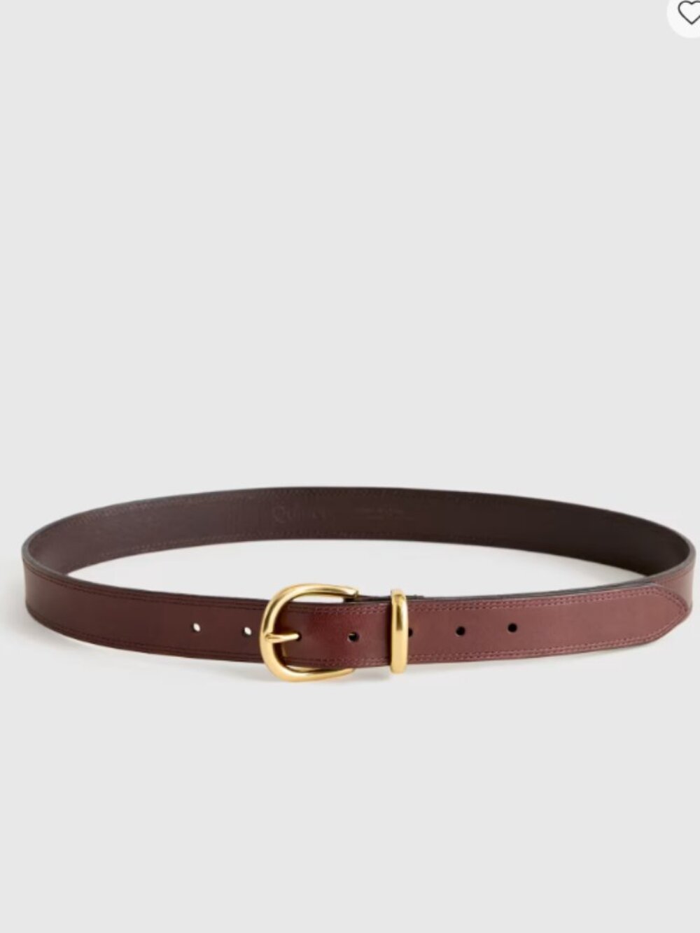 NWT Quince Allegra European Leather Belt in Expresso Brown Size Extra Small - Picture 6 of 6